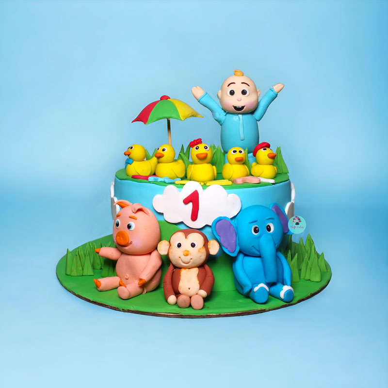 Playful-Coco-Melon-Theme-Cake